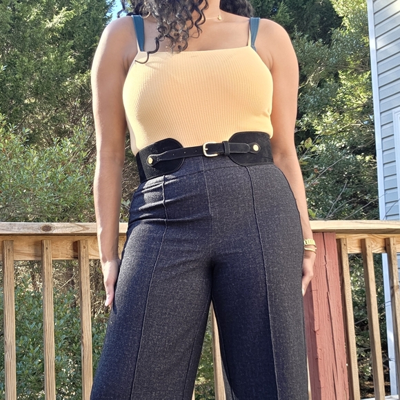 New House Of Harlow Suede Belt (Black) - Picture 2 of 5